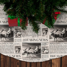Santa Beer Breaking News Krant Kerstherten Kerstboom Rok