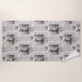 Santa Beer Breaking News Krant Kerstherten Strandlaken (Voorkant)