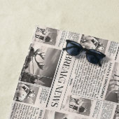 Santa Beer Breaking News Krant Kerstherten Strandlaken (In situ)