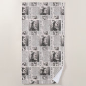 Santa Beer Breaking News Krant Kerstherten Strandlaken (Voorkant)