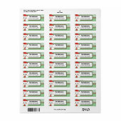 Santa Beer Chevron ZigZag-kerstterugzendadres Etiket (Full Sheet)