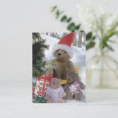 Santa beer feestdagenkaart (Staand voorkant)