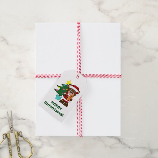 Santa Beer Holiday Cadeaulabel (Met Touw)