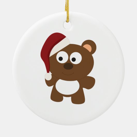 Santa Beer Keramisch Ornament (Achterkant)