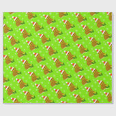 Santa Beer Kinder kerstpapier Cadeaupapier (Vlak)