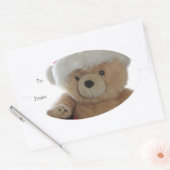 Santa beer met weinig beer ovale sticker (Envelop)