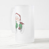 Santa Beer Mok Feestelijke Kerstmis Santa Glasses  (Voorkant links)