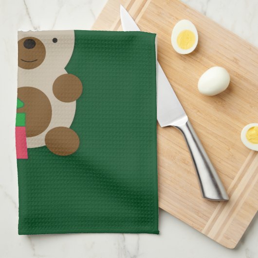 Santa Beer Theedoek (Quarter Fold)