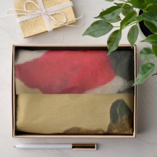 Santa beklimt kerstboom decoupage tissue papier (Geschenk)