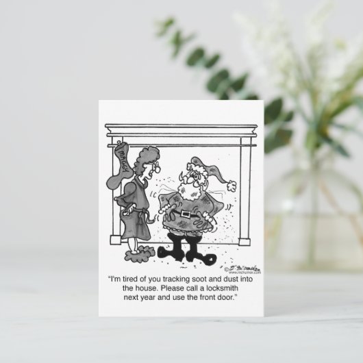 Santa, bel alsjeblieft een slotenmaker feestdagenkaart (Staand voorkant)