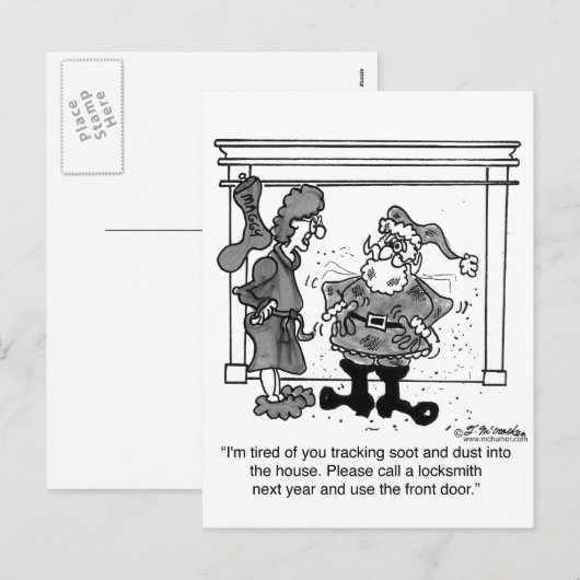 Santa, bel alsjeblieft een slotenmaker feestdagenkaart (Voorkant / Achterkant)