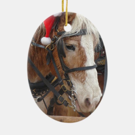 Santa Belgium Keramisch Ornament (Achterkant)