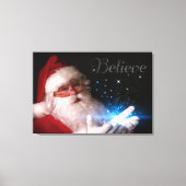 Santa Believe kerstkunst Canvas Afdruk (Voorkant)