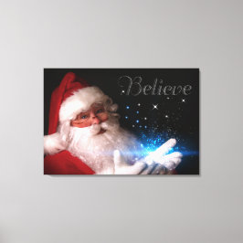 Santa Believe kerstkunst Canvas Afdruk