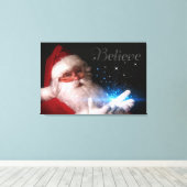 Santa Believe kerstkunst Canvas Afdruk (Insitu (Houten vloer))