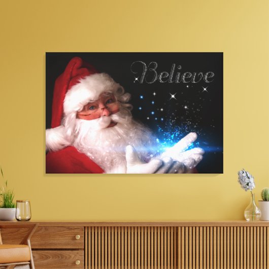 Santa Believe kerstkunst Canvas Afdruk (Insitu (Woonkamer))