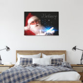 Santa Believe kerstkunst Canvas Afdruk (Insitu (Slaapkamer))