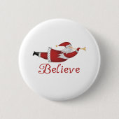 Santa Believe Ronde Button 5,7 Cm (Voorkant)