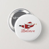 Santa Believe Ronde Button 5,7 Cm (Voorkant /achterkant)