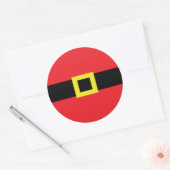 Santa Belly Belt Buckle Funny Kerstfeestdag Ronde Sticker (Envelop)