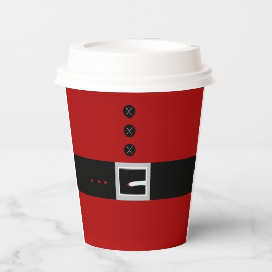 Santa Belly Paper Cup Papieren Bekers (Voorkant)
