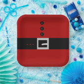 Santa Belly Paper Plate Papieren Bordje (Feest)