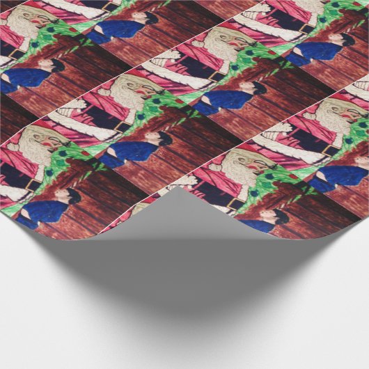 SANTA BELLY TO BELLY wrappaper Cadeaupapier (Hoek)