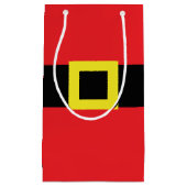 Santa Belt Buckle Belly Red Black Yellow Kerstmis Klein Cadeauzakje (Voorkant)