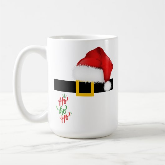 Santa Belt Mug – Ho Ho Ho and Merry Christmas Koffiemok (Links)