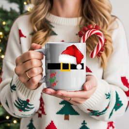 Santa Belt Mug – Ho Ho Ho and Merry Christmas Koffiemok