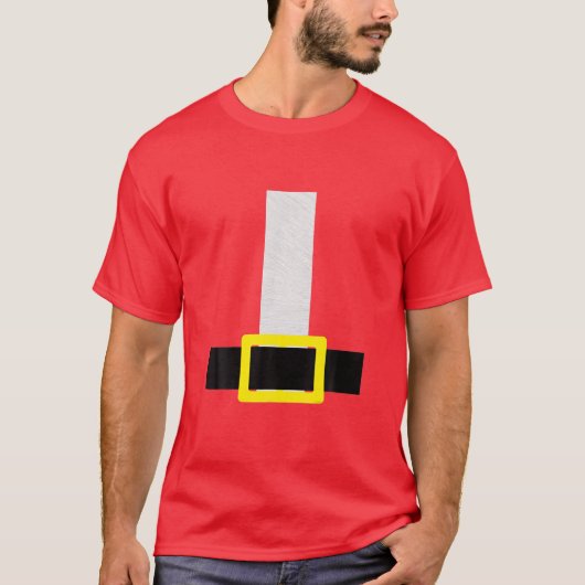 Santa Belt Red Costume Halloween voor Kerstmis P T-shirt (Voorkant)