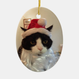 Santa Benny Cat Keramisch Ornament