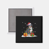 Santa bernese berg kerstboom lichten Kerstmis Magneet (Voorkant / Achterkant)