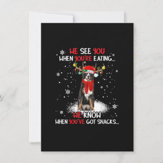 Santa Bernese Berghond Rendier Licht Kerstmis Kaart