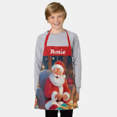 Santa bezorgen Cadeaus rode meisjes naam Schort (Gedragen)