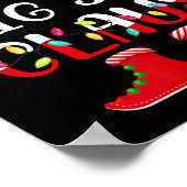 Santa Big Sis Claus Elf Matching Family Group Chri Poster (Hoek)