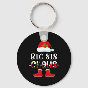 Santa Big Sis Claus Elf Matching Family Group Chri Sleutelhanger