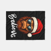 Santa Bigfoot Christmas Funny Sasquatch Believe Xm Fleece Deken (Voorkant (Horizontaal))