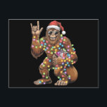 Santa Bigfoot Christmas Lights Rock Funny Briefkaart<br><div class="desc">Santa Bigfoot Kerstverlichting Rock Grappige Sasquatch Geloof</div>