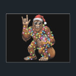 Santa Bigfoot Christmas Lights Rock Funny Briefkaart<br><div class="desc">Santa Bigfoot Kerstverlichting Rock Grappige Sasquatch Geloof</div>