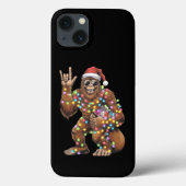 Santa Bigfoot Christmas Lights Rock Funny Case-Mate iPhone Case (Achterkant)