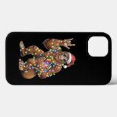 Santa Bigfoot Christmas Lights Rock Funny Case-Mate iPhone Case (Achterkant (horizontaal))
