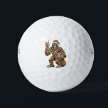 Santa Bigfoot Christmas Lights Rock Funny Golfballen<br><div class="desc">Santa Bigfoot Kerstverlichting Rock Grappige Sasquatch Geloof</div>