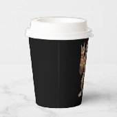 Santa Bigfoot Christmas Lights Rock Funny Papieren Bekers (Rechts)