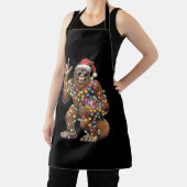 Santa Bigfoot Christmas Lights Rock Funny Schort (Insitu)