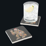 Santa Bigfoot Christmas Lights Rock Funny Stenen Onderzetter<br><div class="desc">Santa Bigfoot Kerstverlichting Rock Grappige Sasquatch Geloof</div>