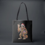 Santa Bigfoot Christmas Lights Rock Funny Tote Bag<br><div class="desc">Santa Bigfoot Kerstverlichting Rock Grappige Sasquatch Geloof</div>