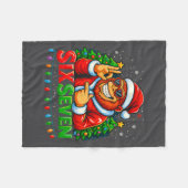 Santa Bigfoot Christmas Sasquatch 67 Funny Meme Si Fleece Deken (Voorkant (Horizontaal))