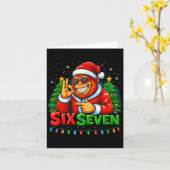 Santa Bigfoot Christmas Sasquatch 67 Funny Meme Si Kaart (Gele Bloem)