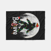 Santa Bigfoot Christmas Sasquatch Believe Xmas Men Fleece Deken (Voorkant (Horizontaal))